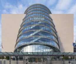 The Entrance to the Dublin Convention Centre in the Docklands, Dublin, Ireland