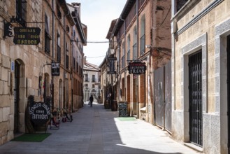 Lerma, Spain, April 16, 2019: Scenic view of the old medieval town of Lerma in Burgos, Castile and