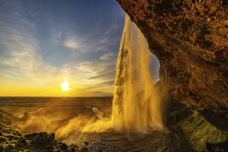 Behind Seljalandsfoss, south coast, Iceland