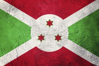 Grunge Burundi flag. Burundi flag with grunge texture