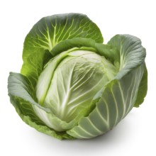 Cabbage isolated on white background. Clipping Path. Full depth of field