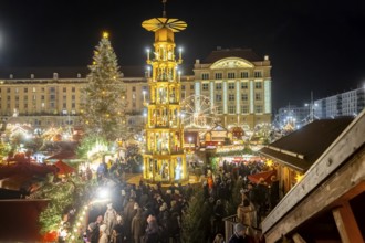 The Dresden Striezelmarkt is a Christmas market in Dresden. It has been held in Advent since 1434,