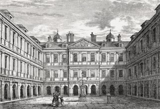 The courtyard of the Palace of Holyroodhouse, Edinburgh, Scotland, 18th century