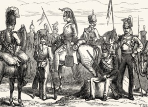 British military uniforms, 19th century, From British Battles on Land and Sea, by James Grant