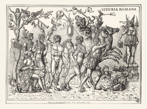 Istoria Romana, Allegory of the Four Cardinal Virtues by Jacob von Straßburg, Jacobus Argentarius,