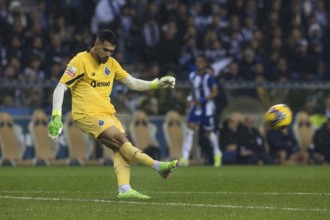 Football match, Diogo COSTA FC Porto at the kick-off, Estadio do Dragao football stadium, Porto,