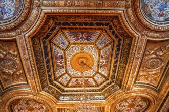 FONTAINEBLEAU FRANCE APRIL 16, interiors and details of castle of Fontainebleau, France, APRIL 16,