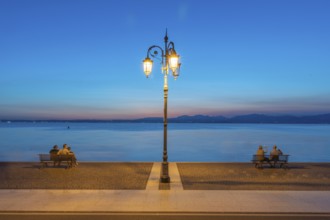 Sunset over Lake Garda in Lazise, Italy