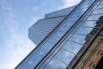 An image of a Frankfurt Germany with some skyscrapers