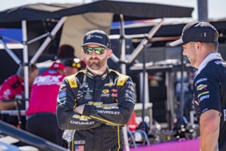 NASCAR Cup Series driver, AUSTIN DILLON (3), prepares to practice for the Bank of America ROVAL 400