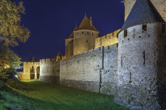 Cite de Carcassonne is a medieval citadel located in the French city of Carcassonne. Towers and wal