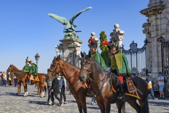 Hungarian Royal Horse Guards at Budapest Castle, Hungary
