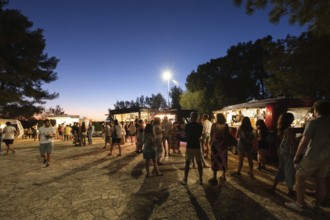 Food truck area, Trio Tanxugueiras, Sanctuary of Consolation, Sant Joan, Majorca, Spain