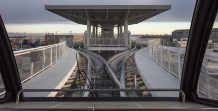 Italy Venice PEOPLE MOVER -408 level funicular railway Marittima middle station with special switch