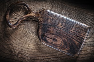 Oak wood dark vintage wooden chopping board