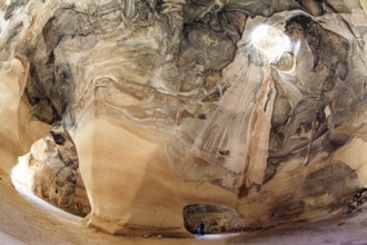 The famous underground national park Beit Guvrin, Israel. Bell Caves - quarries of the 7th century