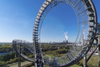DUISBURG, GERMANY, SEPTEMBER 30, 2018: Tiger and Turtle, a piece of art and a landmark in Angerpark