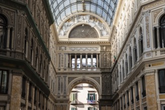 Gallery Umberto I in Naples, built in the Art Nouveau design, Southern Italy