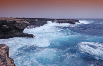Storm on the coast, Netherlands Antilles, Bonaire, Caribbean, Caribbean Sea, Washington Slagbaai