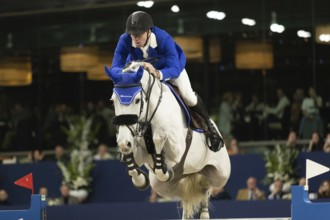 Juri Vrieling of Netherlands competes in 1.60m FEI Jumping World Cup at Jumping Amsterdam in