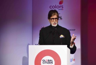 Bollywood actor Amitabh Bachchan press conference launch Global Citizen Festival Education and