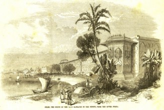 Military and munity mutiny views Delhi scene of late massacre by Sepoys soldiers from river Jumna