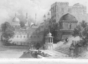 Baoli and remains of Jehanghir's palace, Delhi, India