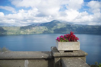 Lake Albano at castel Gandolfo, the summer residence of the pope