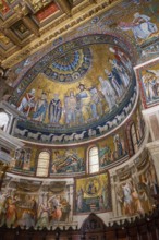 Apse, mosaic with the Coronation of the Virgin, 12th century, work of Pietro Cavallini, The
