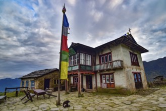 A lodge on the EBC trail in Sagarmatha National Park, Nepal