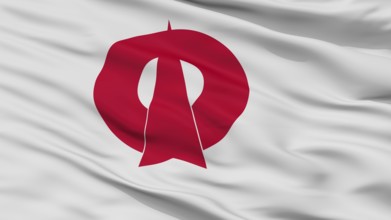 Oda City Flag, Country Japan, Shimane Prefecture, Closeup View