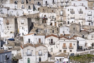 The old houses of Monte Sant Angelo in the Gargano mountains in the Italian region of Apulia