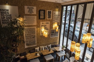 Athens Exarcheia, Attica, Greece, 12 28 2019 View of a typical wooden traditional Exarcheia tavern