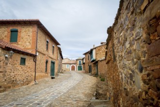 Castrillo de los Polvazares, Leon, Spain, May 2018: view on the streets and traditional stone