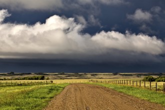 Storm Clouds Prairie Sky Canada Ominous danger