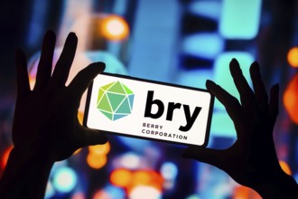 In this photo illustration, the Berry Corporation (BRY) logo is displayed on a smartphone screen