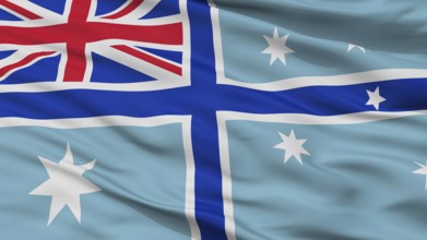 Civil Air Ensign Of Australia Flag, Closeup View