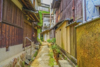 Old townscape narrow path. Shooting Location: Kobe city, Hyogo Pref