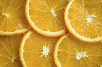Slices of orange or tangerine isolated on white background