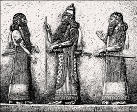 King Sargon II and his Grand Vizier, bas-relief from Dur-Sharrukin, Khorsabad, Iraq