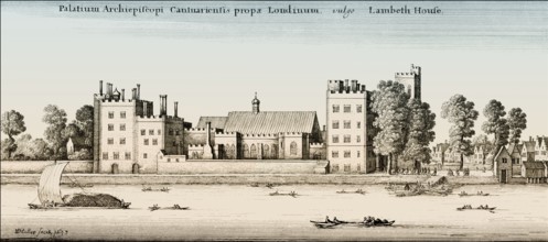 Lambeth Palace, London, UK, after Hollar, 1647