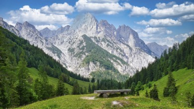 Beautifully situated bench in the Klausbach valley with a marvellous view of the
