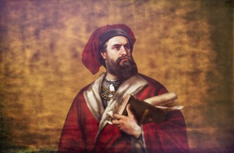 Marco Polo, c.?1254 –1324, an Italian merchant, explorer and writer, digital edited