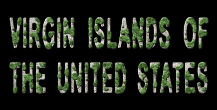Virgin Islands US Reforestation and Climate Message, Sustainable Green Typography, Green Agenda