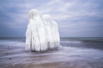 Winter on the coast of the Baltic Sea near Kühlungsborn