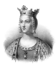 Isabella of Hainaut, Isabella von Hennegau, Isabelle de Hainaut, 1170-1190, Queen of France as the