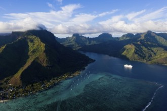 View of Opunohu Bay, Moorea, French Polynesia