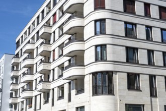 White modern apartment block in Berlin, Germany