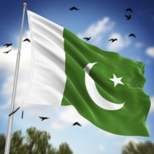 Flag of Pakistan, This is a computer generated and 3d rendered image