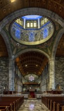 Galway, Ireland, 28 July, 2022: interior view of the nave and cupola of Galway Cathedral